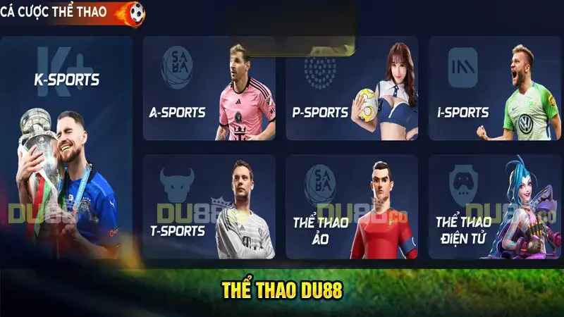 Thể thao DU88 – Đa sảnh cược, tỷ lệ kèo nhà cái hấp dẫn
