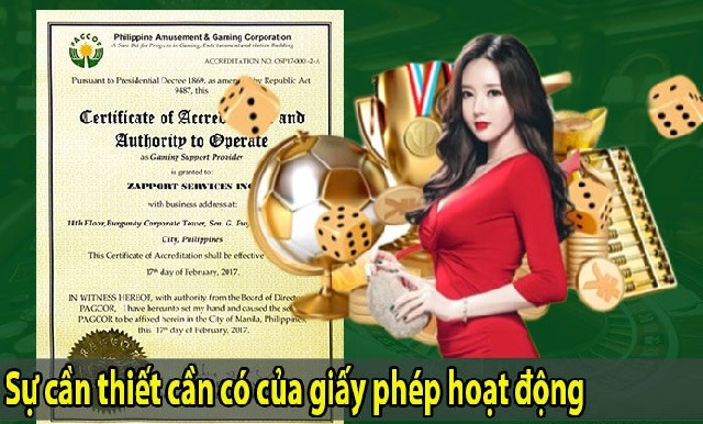 Giấy chứng nhận Pagcor